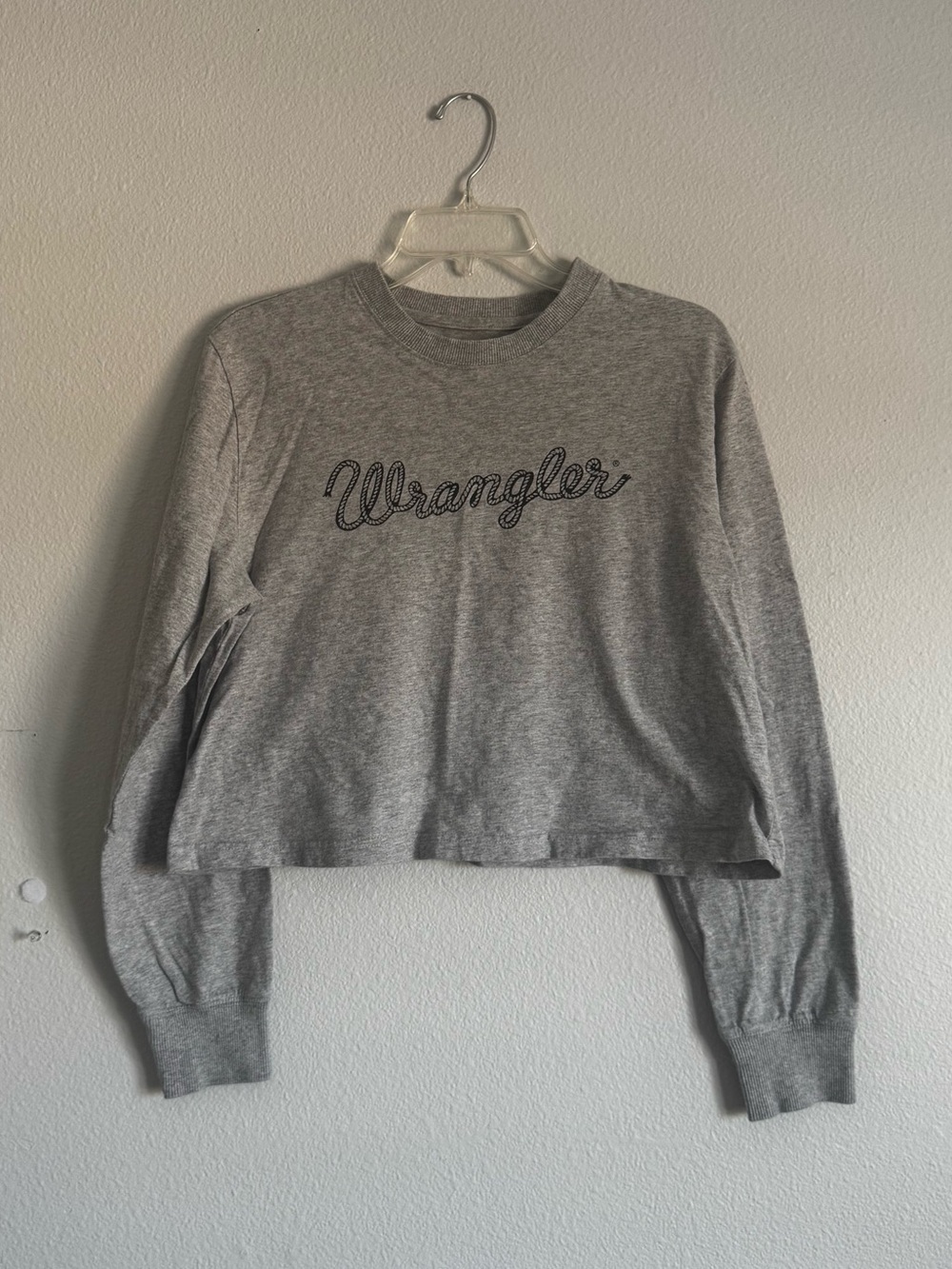 Wrangler long sleeve shirt with 'Wrangler' logo